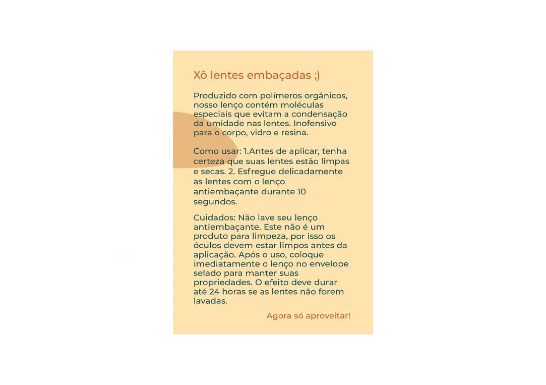 Lenço Antiembaçante